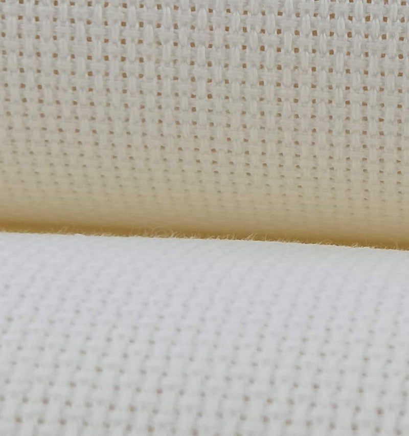 KCS 16CT Counted Cotton Cross Stitch Aida Cloth Fabric (19" x 28",Cream) - Image 1